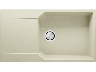 Kitchen sink granite Single bowl with wide drainer. Composite sink. Beige Madrid 900-60 Supreme. Primagran